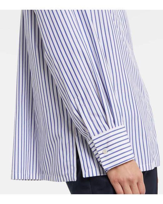 Camisa Tata De Algodon A Rayas Max Mara de color Blue