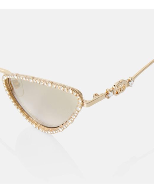 Gucci Natural Interlocking G Cat-eye Sunglasses