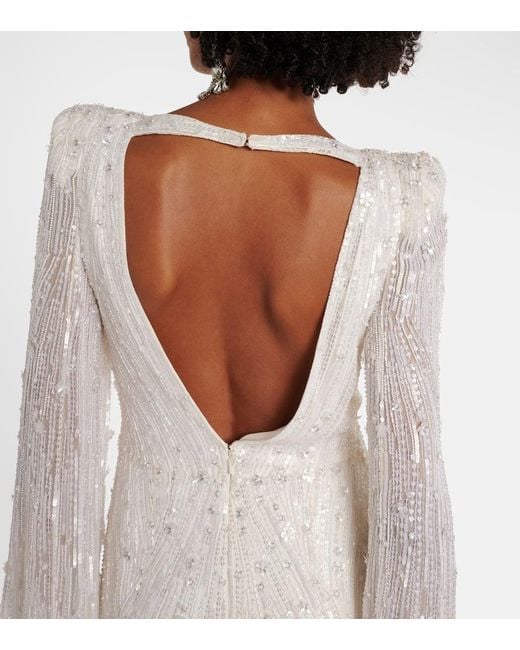 Jenny Packham White Bridal Chasina Sequined Gown