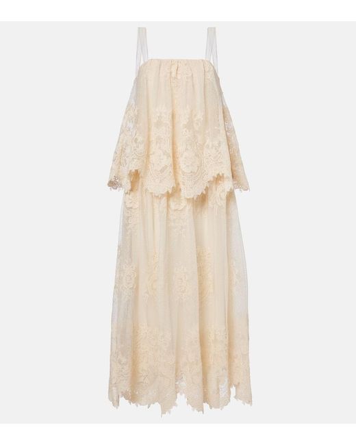 Zimmermann Natural Midikleid Hypnotic Aus Spitze