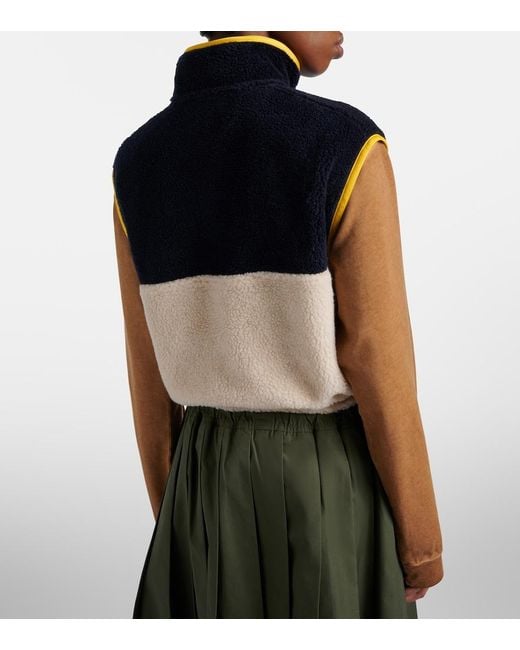 Prada Blue Cropped Teddy Vest