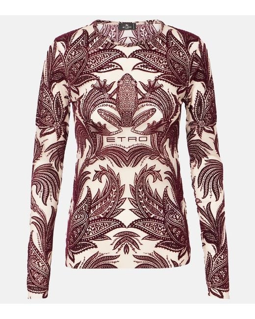 Etro Red Paisley Top