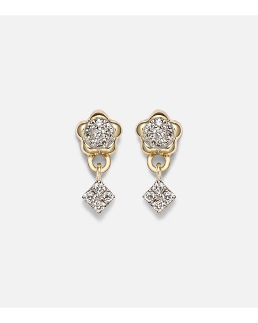 Boucles D'Oreilles Richie En Or 10 Ct Et Diamants STONE AND STRAND en coloris White