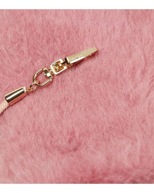 Max Mara Pink Ombrato Teddy Mittens