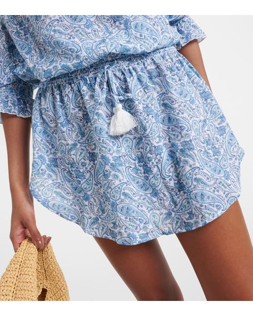 Heidi Klein Blue Paisley Cotton Minidress