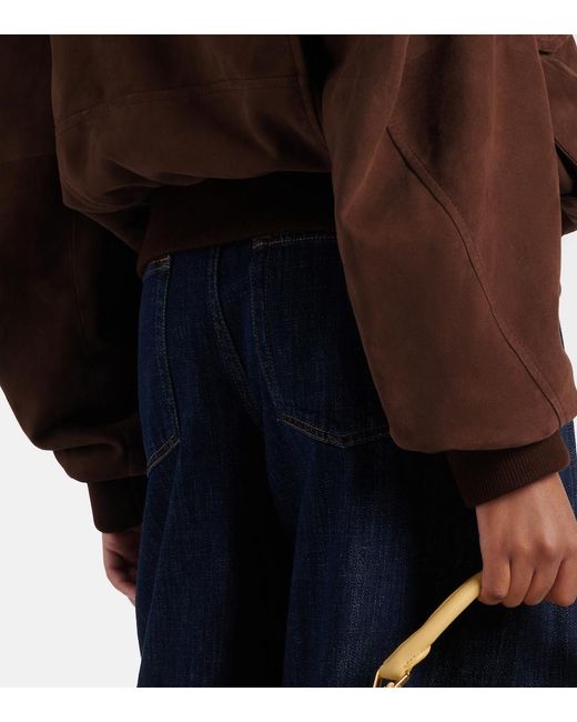 Loewe Brown Suede Blouson Jacket