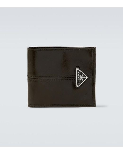 Prada Black Leather Bifold Wallet for men