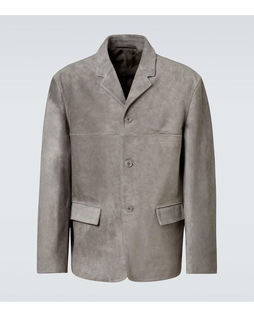 Blazer En Daim Lemaire pour homme en coloris Gray