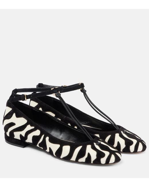 Ulla Johnson Black Polline Leather Ballet Flats