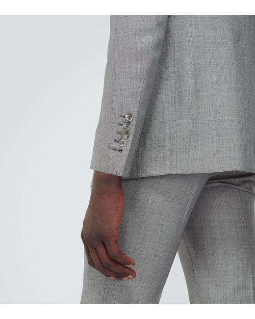 Tom Ford Gray Dyllan Wool And Silk Three-Piece Suit for men