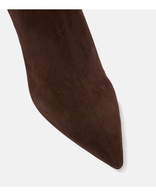 Aquazzura Brown Montmartre 50 Suede Ankle Boots