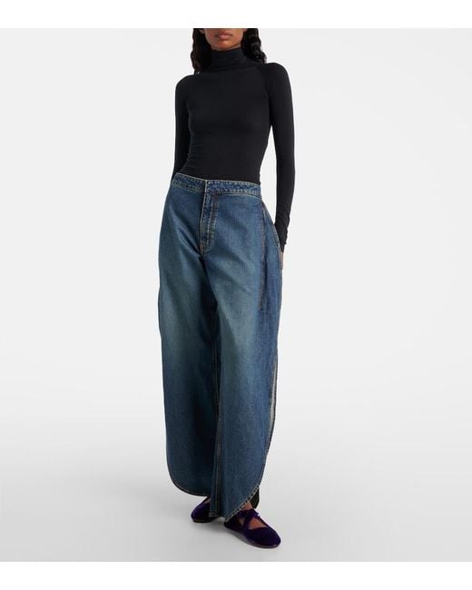 Alaïa Purple Velvet Ballet Flats