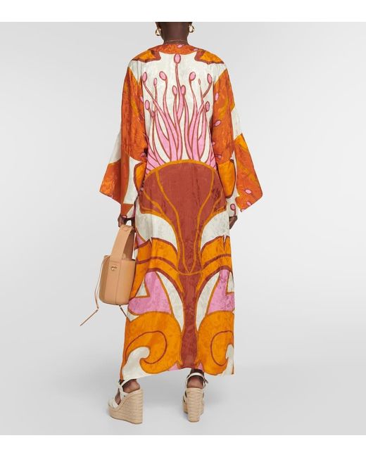 Johanna Ortiz Orange Bedruckter Kimono