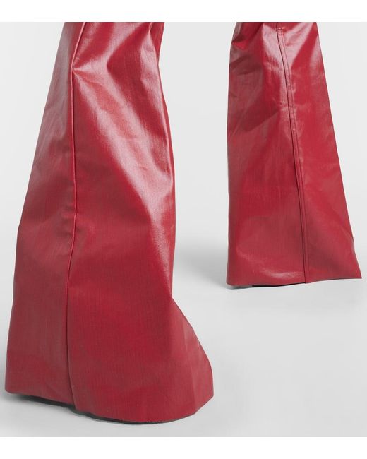 Jeans Bolan revestidos de tiro alto Rick Owens de color Red