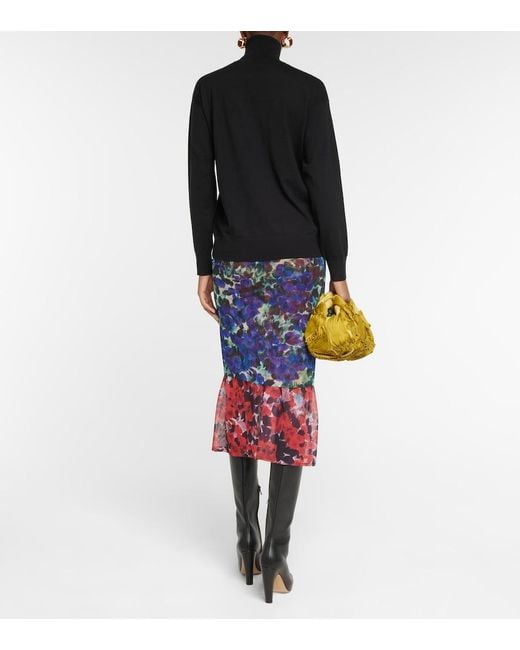 Dries Van Noten Black Turtleneck Wool Sweater