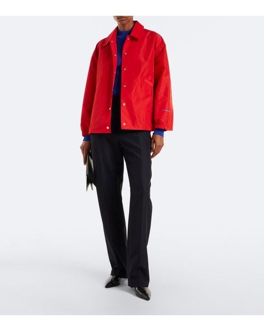 Jil Sander Red Technical Jacket