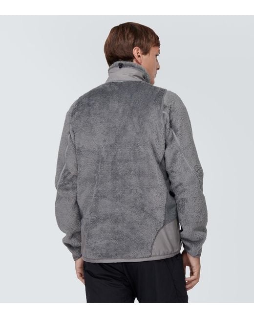 And Wander Gray High Loft Fleece Jacket for men