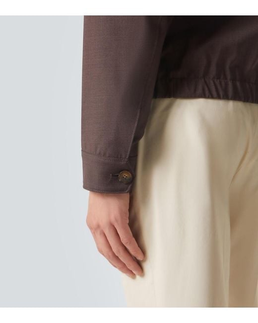 Canali Brown Impeccabile Wool Blouson Jacket for men
