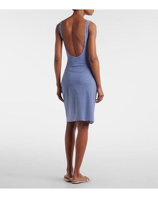Karla Colletto Blue Gingham Beach Cover-Up