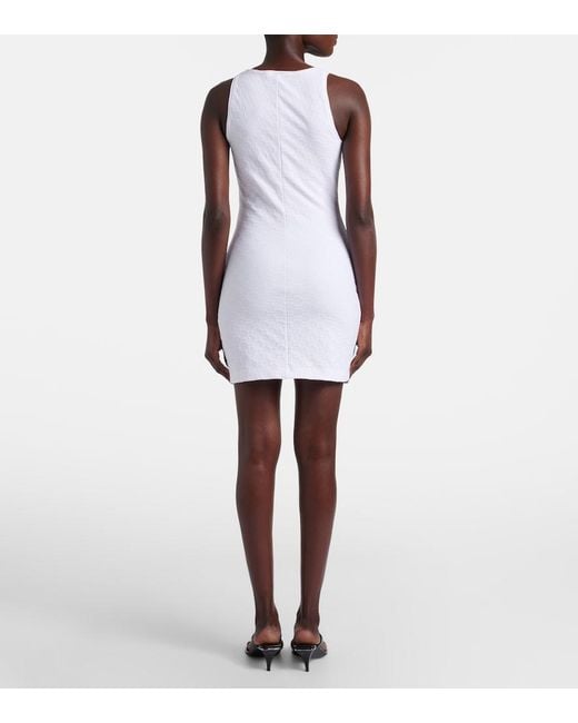 Gucci White Gg Jacquard Minidress