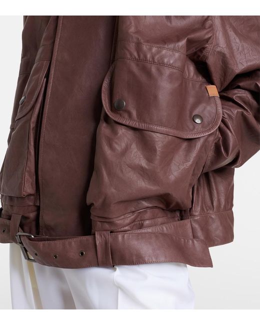 Calvin Klein Brown Isa Leather Jacket