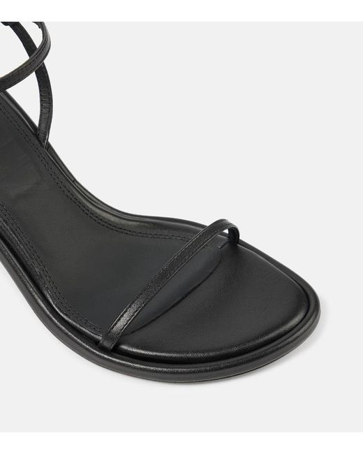 Souliers Martinez Black Ivone Leather Sandals