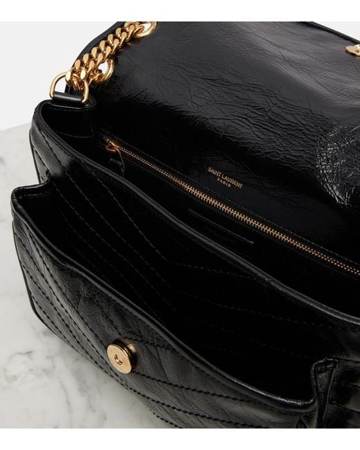 Saint Laurent Black Niki Medium Leather Shoulder Bag
