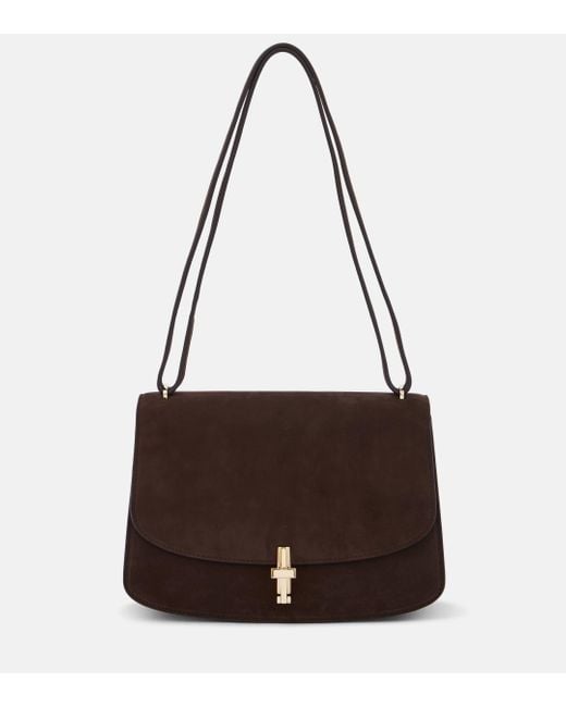 The Row Brown Sofia 10 Leather Shoulder Bag