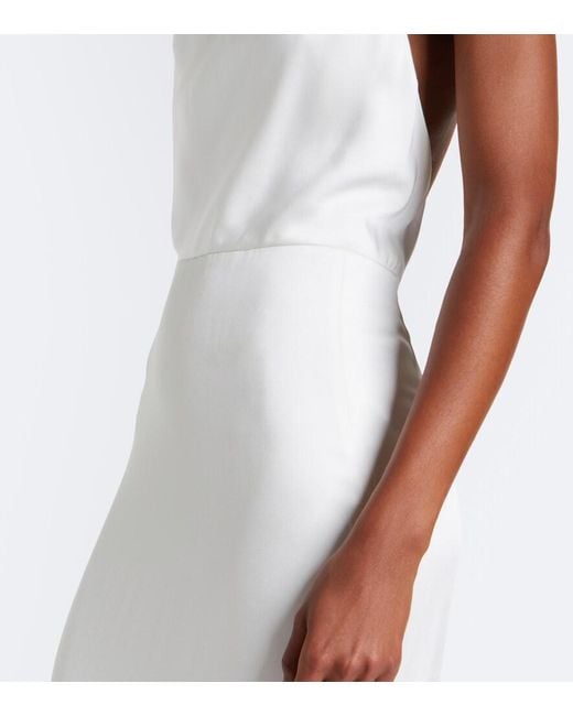 Givenchy White Open-Back Draped Gown