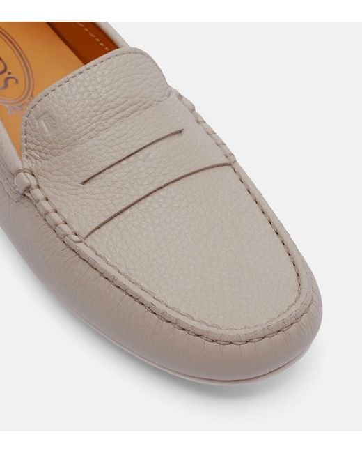 Tod's Brown City Gommino Leather Penny Loafers