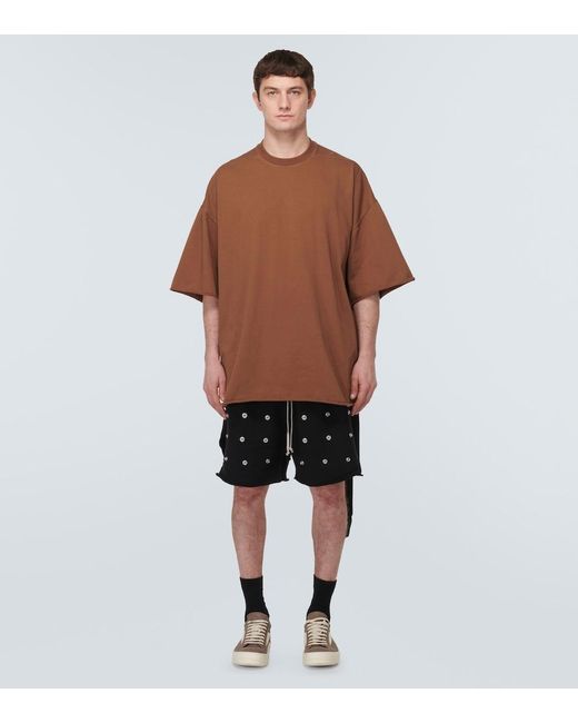 Rick Owens Brown Tommy Cotton Jersey T-Shirt for men