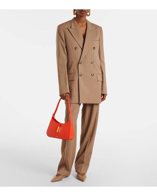 DeMellier London Red Tokyo Leather Shoulder Bag
