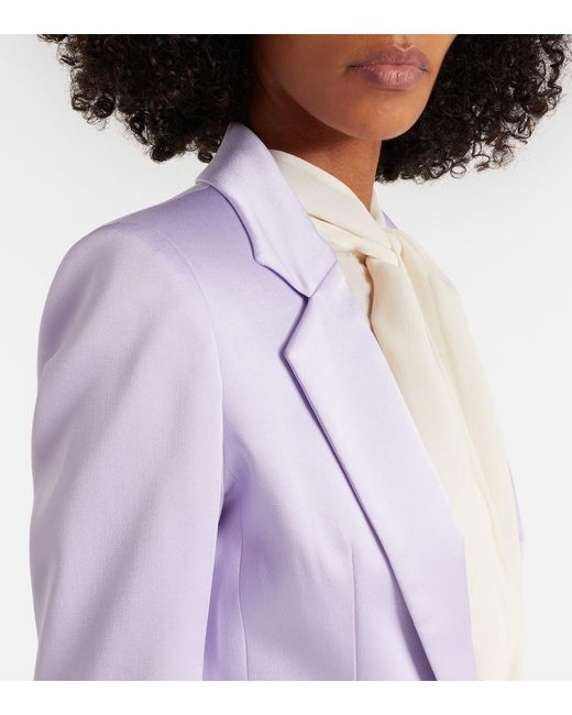 Nina Ricci Purple Crepe Satin Blazer