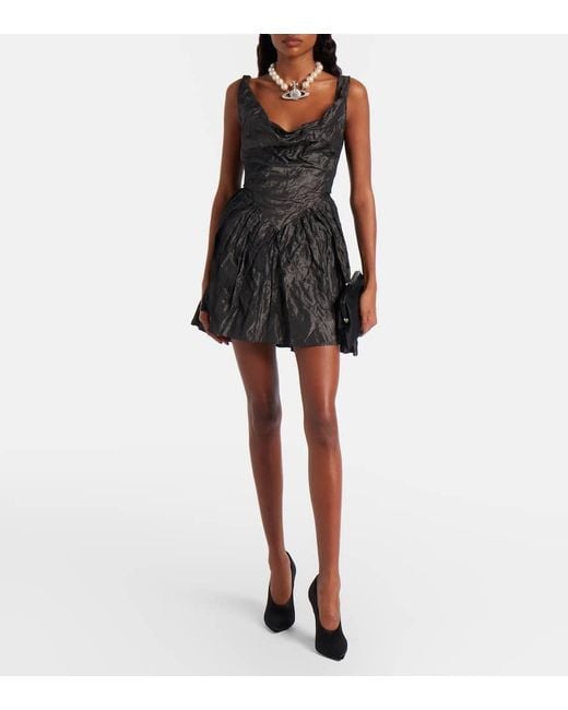 Vivienne Westwood Black Mini Sunday Draped Corset Dress