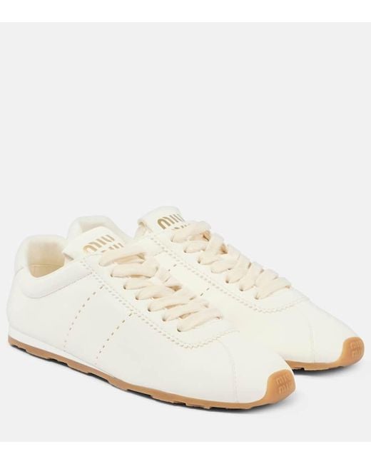 Miu Miu White Sneakers Aus Leder