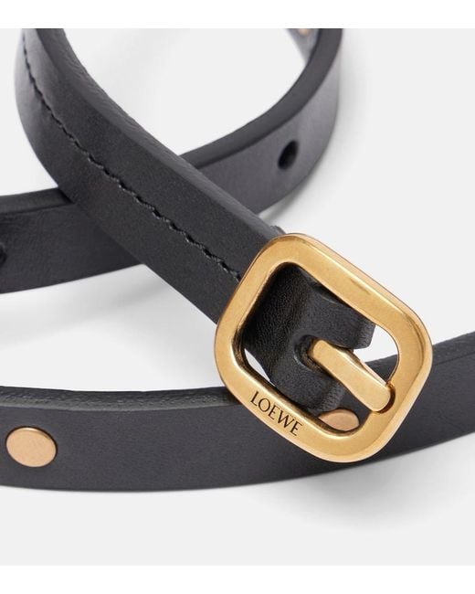 Loewe Blue Studded Leather Belt