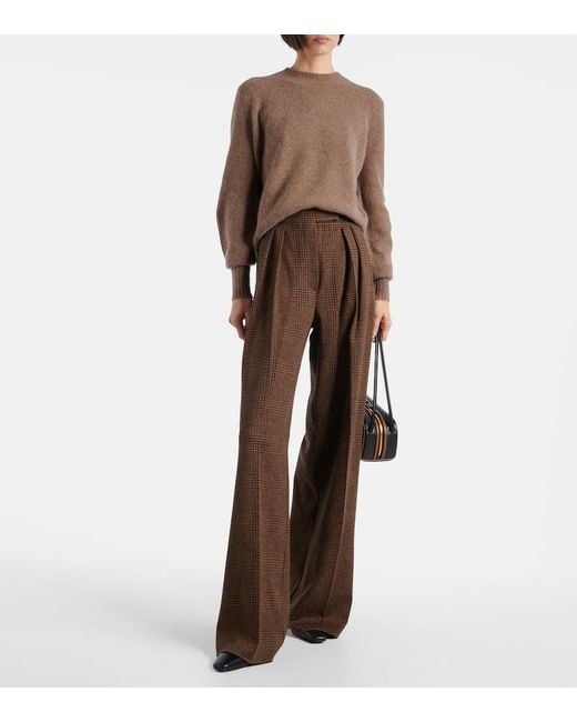 Max Mara Brown Weite Hose Ponza Aus Einem Baumwollgemisch