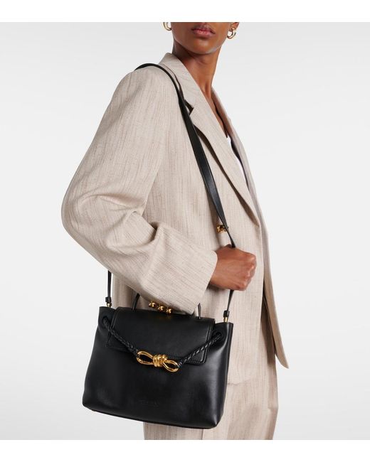 Bottega Veneta Black Tote Bag Ciao Ciao Knot Small Aus Leder