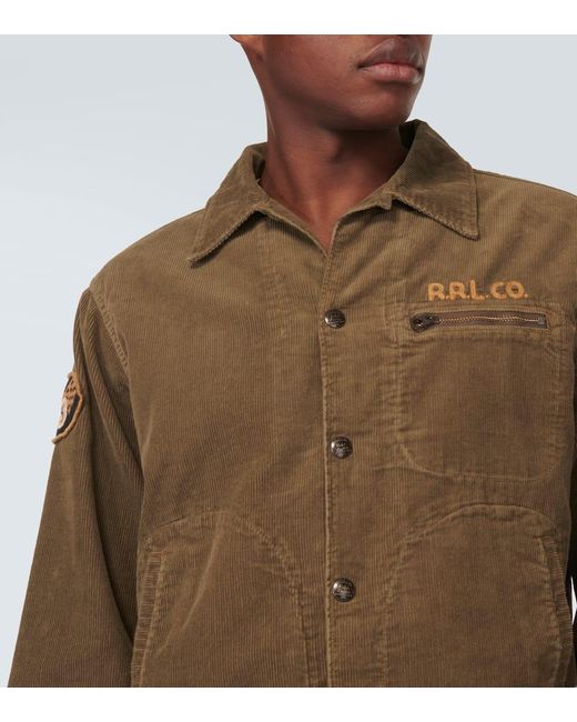 RRL Green Cotton Corduroy Jacket for men