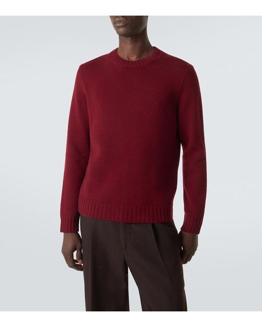 Jersey Gio De Cachemir Saman Amel de hombre de color Red