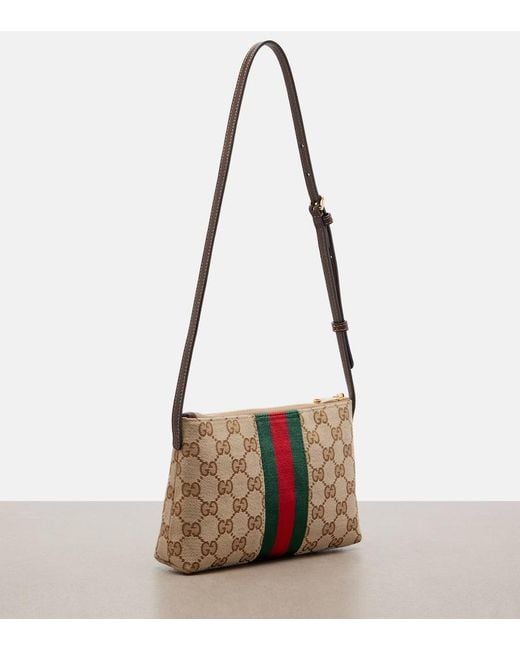 Gucci White Gg Canvas Mini Shoulder Bag