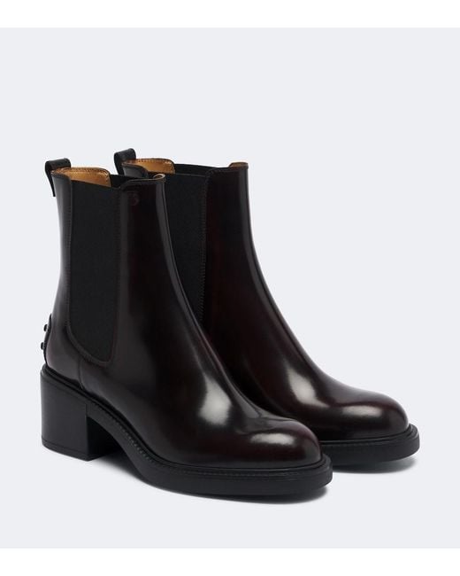 Tod's Black Leather Chelsea Boots