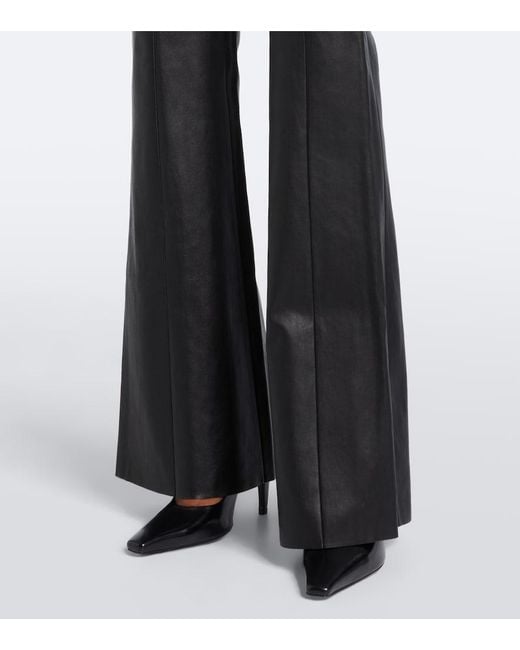Stouls Black Gege Leather Flared Pants