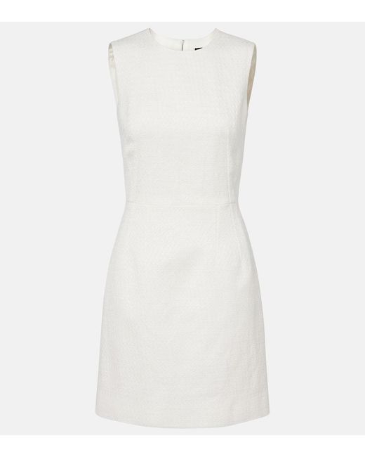 Vestido Corto En Mezcla De Algodon Dolce & Gabbana de color White