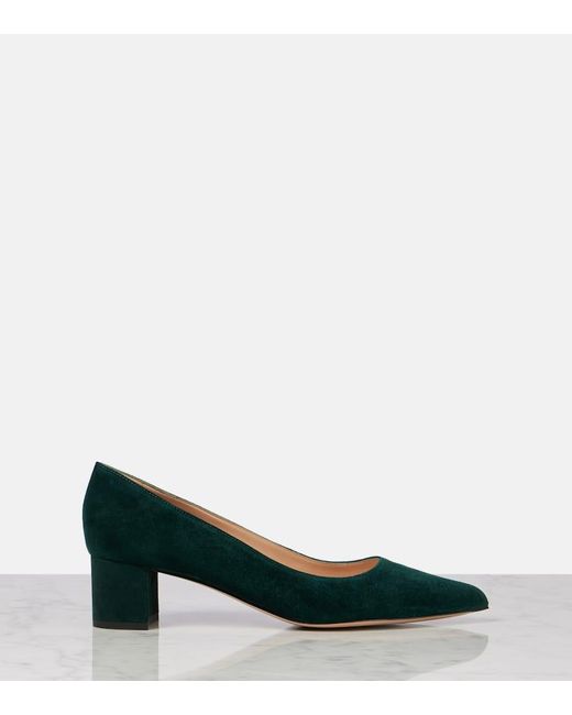 Gianvito Rossi Green Piper 45 Suede Pumps
