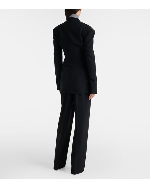 Sportmax Black Vetusta Crepe Wide-Leg Pants