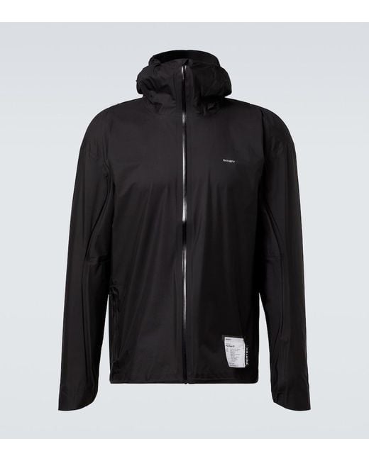 Satisfy Black Pertex 3L Fly Rain Jacket for men
