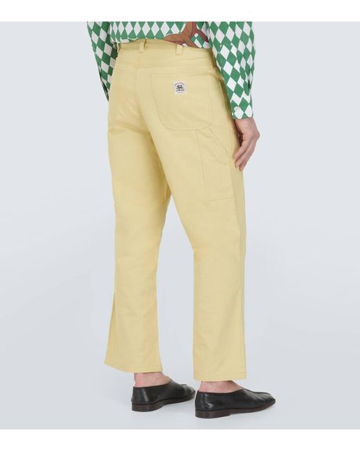 Pantalones anchos Brook de lona de algodon Bode de hombre de color Yellow