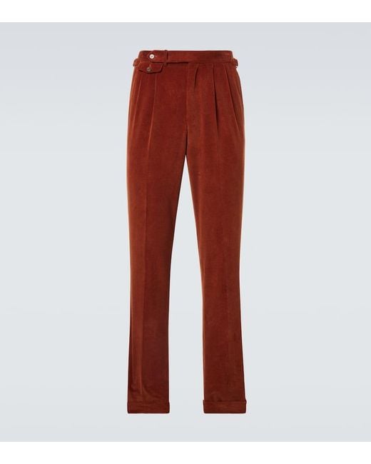 Dunhill Hose Aus Cord in Red für Herren
