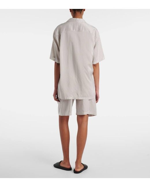 Camisa Jorge De Seda A Rayas The Row de color White